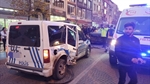 Resim Tali Yoldan Çıkan Araç, Polis Aracına Çarptı